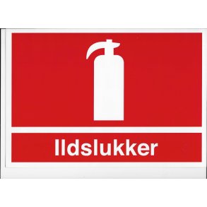 Skilt : ildslukker