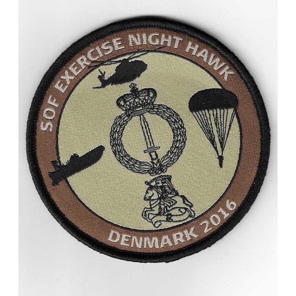 SOF EXERCISE NIGHT HAWK DENMARK 2016 - velcrobadge  90 mm