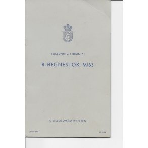 Vejledning i brug af R-Regnestok M/63