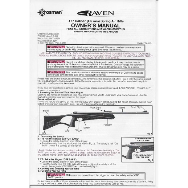 RAVEN .177 Caliber (4.5 mm) Spring Air Rifle
