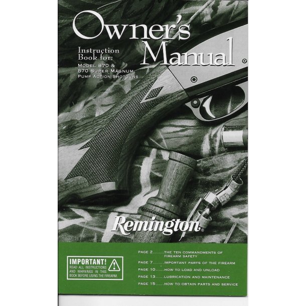 Remington model 870 &amp; 870 Super Magnum