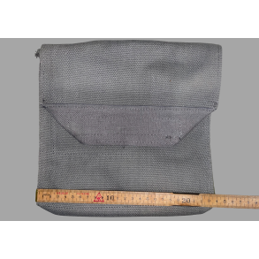 Gr skuldertaske i kraftig lrred - ex. CF.