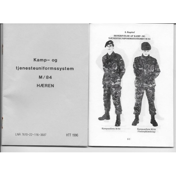 Danmark: H�ren, kamp- og tjenesteuniformssystem M/84