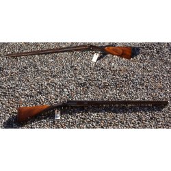 Old side by side pin-fire shotgun