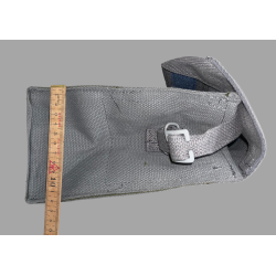 Gr skuldertaske i kraftig lrred - ex. CF.