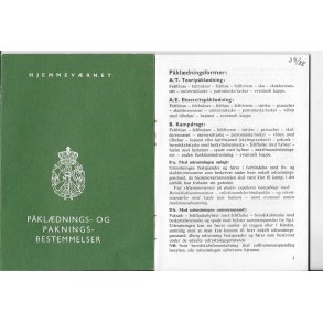 Hjemmevrnet: Pkldnings- og pakningsbestemmelser