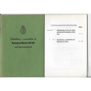 Vejledning i anvendelse af kampuniform M/58 ved hjemmevrnet