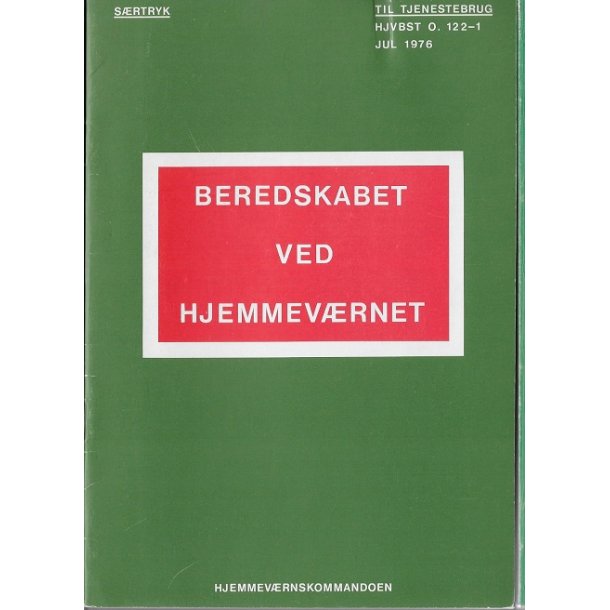 Srtryk. Beredskabet Ved Hjemmevrnet 1976, 20x15 cm. 8 sider