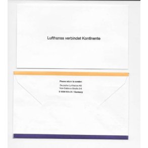 Lufthansa Marts 1981: Kuvert med kort