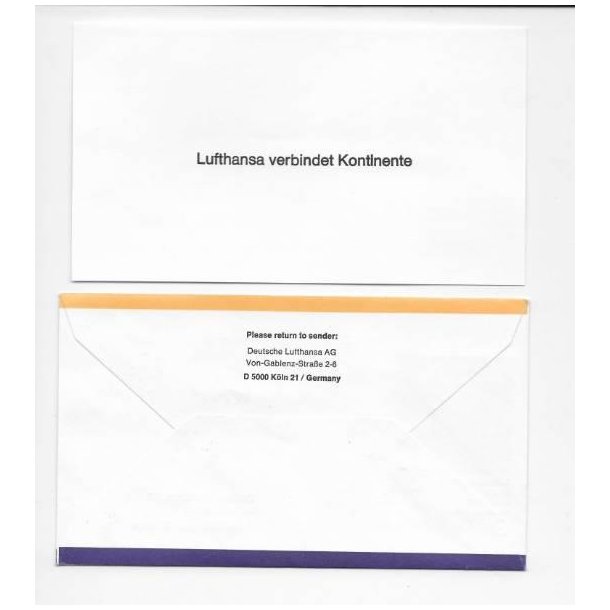 Lufthansa Marts 1981: Kuvert med kort