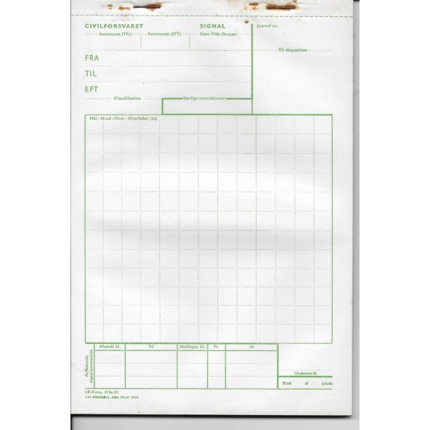 Civilforsvaret : Signalblok - ubrugt