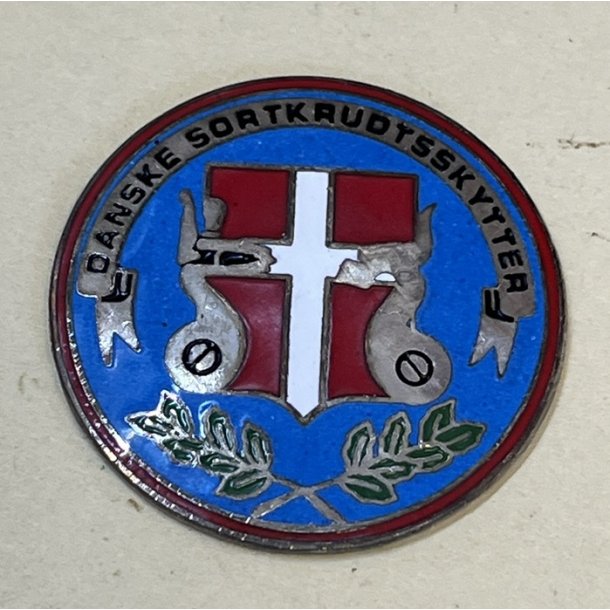 Danske Sortkrudtsskytter - plakette - � 28 mm