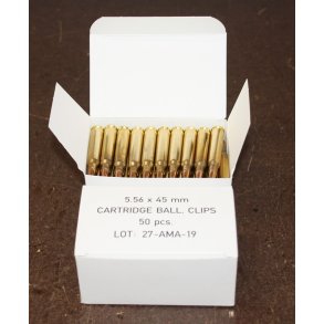 5.56 x 45 (223 Rem) FMJ 62 grains - Match ammunition
