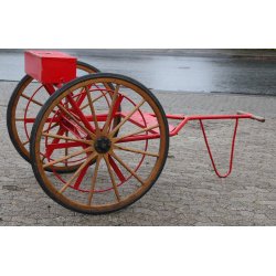 Brandvsen : Antik slangevogn med 42" (107 cm) hjul med fast gummi