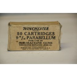 Ammunitionsske "Winchester" 50 cartridges 9mm parabellum