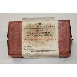 Hrens Tekniske Korps 40 Stk 7,62 mm ls patron M/52 - Leere Box