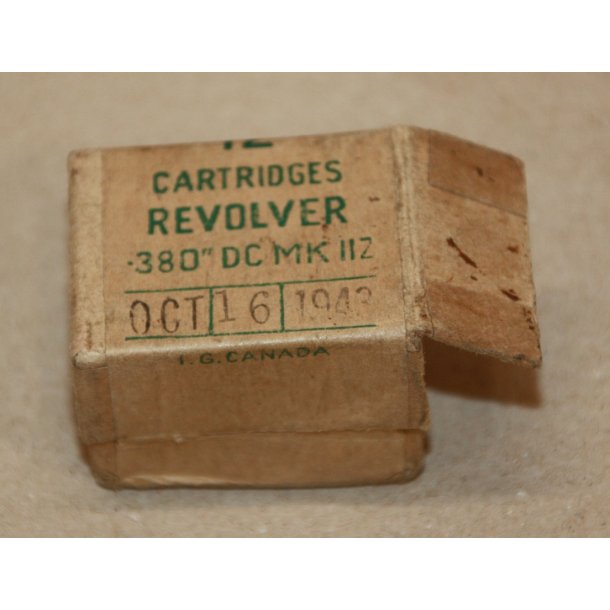 2. VK Kanada : 12 cartridges Revolver .380" DC MK 11Z - Leere Box