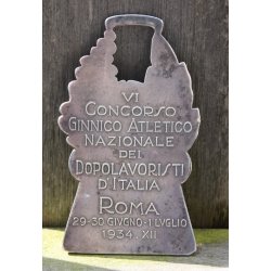 Italien : Mussolini : Silbermedaille Nationale Meisterschaften in Atletik 1934