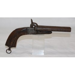 Dobbellbet Pinfirepistol kaliber ca. 9-10 mm.