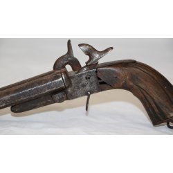 Dobbellbet Pinfirepistol kaliber ca. 9-10 mm.