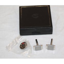 Manchetknapper + pin i ske - CS (Forsvarets Fagforening)