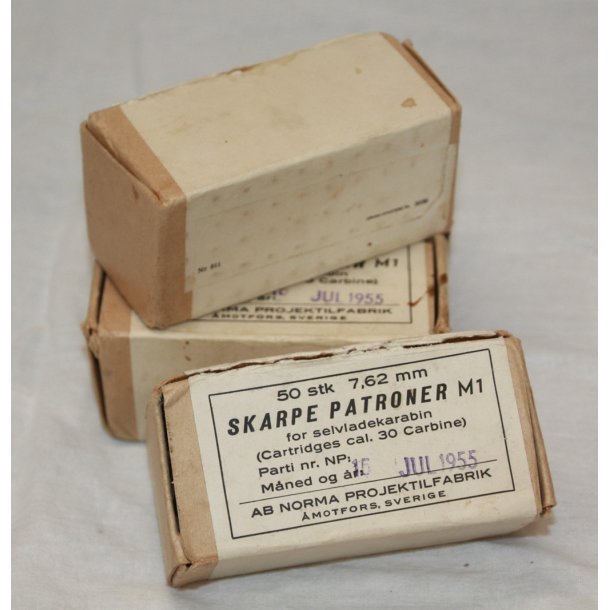 AB Norma Projektilfabrik: cal. 30 Carbine M1 - leere Schachtel