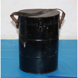 Dansk civilgasmaske 2. verdenskrig i sort metald�se