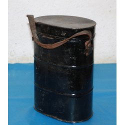 Dansk civilgasmaske 2. verdenskrig i sort metald�se