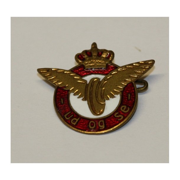 DSB fin lille emaljenl "ud og se" - 20x21 mm