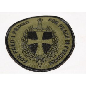 FOR FRED I FRIHED - FOR PEACE IN FREEDOM - stof badge