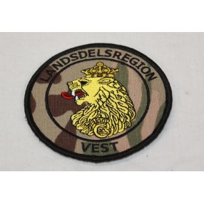 Hjemmev�rnets Landsdelsregion Vest (LRGN V) skjoldm�rke med velcro - � 8 cm