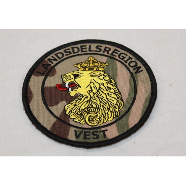 Hjemmev�rnets Landsdelsregion Vest (LRGN V) skjoldm�rke med velcro - � 8 cm