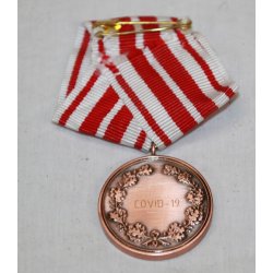 Forsvarsministeriet  Covid-19 medalje med b�nd