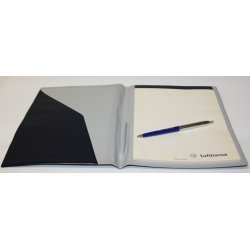 Lufthansa: plastic cover with writing pad and pen