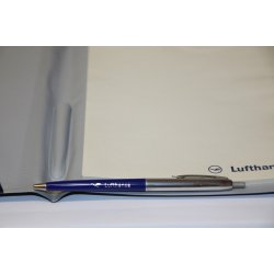 Lufthansa: plastic cover with writing pad and pen