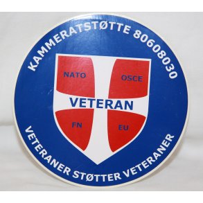 Veteraner sttter veteraner, klistermrke  12 cm