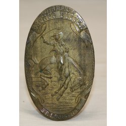 USA: Champion Bronco Buster  St. Louis Mis. - ltere Grtelschnalle hergestellt in Messing