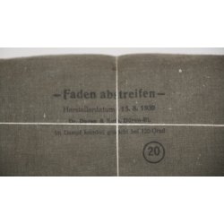 German WWII Extra Large Wound Bandage Dated 1939