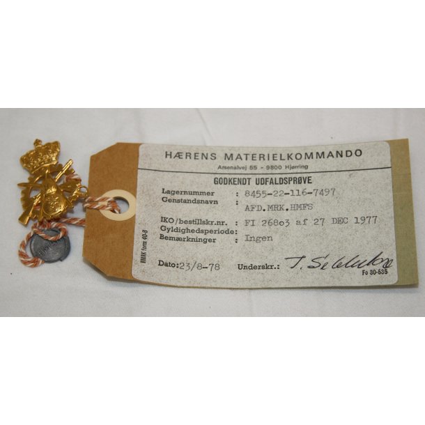 Hrens Materiel- og Frdselsskole - Godkendt udfaldsprve fra 1978