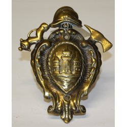 Drskilt: "Aarhus Brandvsen" fremstillet i stbt messing