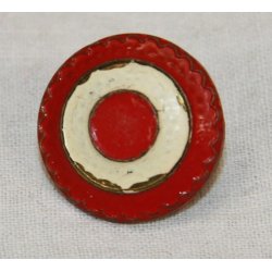 Huekokarde, almindelig. ldre model, 19 mm