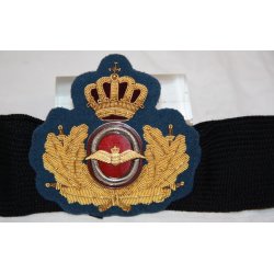 Emblem i guldtrkkeri med bnd f. kasket M/51 og Gallakasket M/66