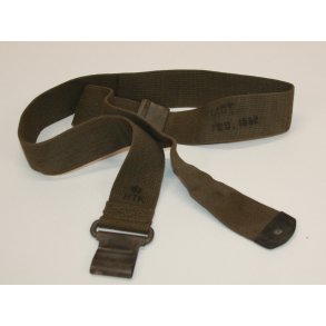 Original US M1 Garand webbing rem fra Korea krigen - MRT dateret feb. 1952