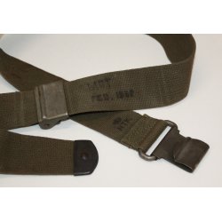 Original US M1 Garand webbing rem fra Korea krigen - MRT dateret feb. 1952