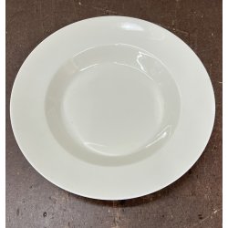 Royal Copenhagen, dyb tallerken, hvid  24,5 cm