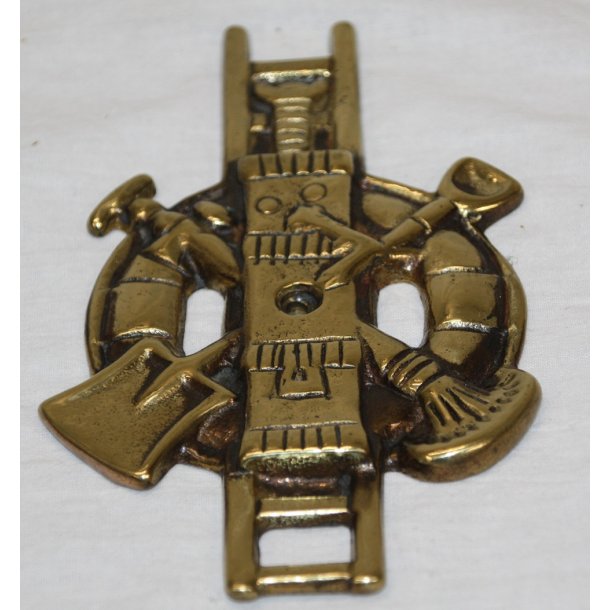 Fire department, brass plaque