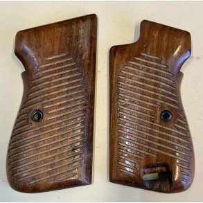 Grips in wood, pair, in good condition