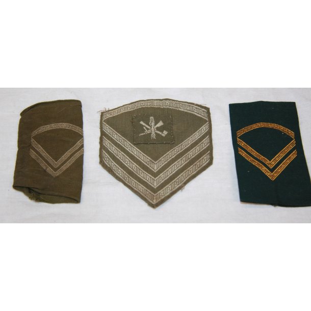 Danmark : Lot med 3 mrker - 2 Skuldersljfer + 1 rmemrke 