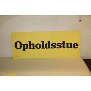 Opholdssue - Skilt - Gult karton