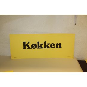 Kkken - Skilt - Gult karton